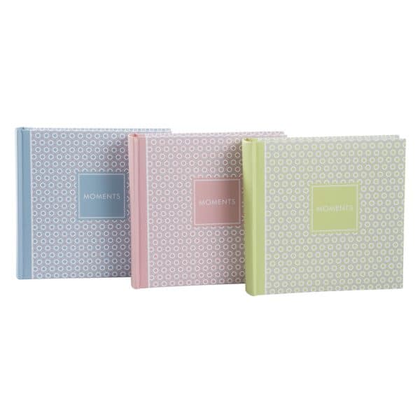 Insteekalbum Moments - 200 foto's 10x15 cm - Roze / Blauw en Groen 3 stuks