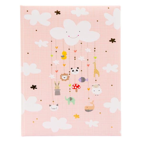 Babydagboek Mobile Girl - Nederlands - 21x28 cm - Roze