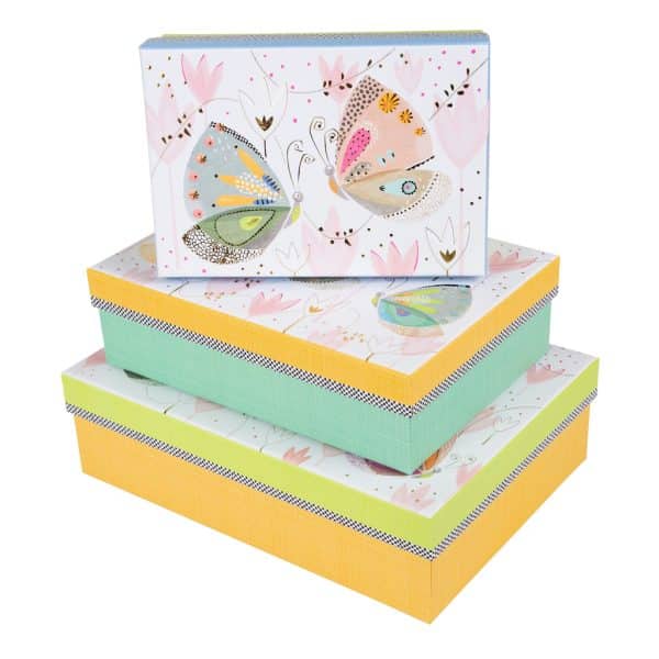 Kartonnen dozenset Mariposa - 3 stuks