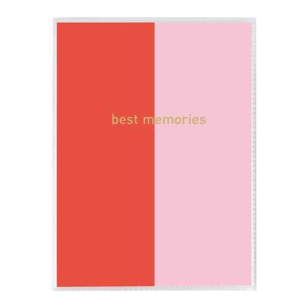 Insteekalbum Coloration - 32 foto's 10x15 cm - Rood/Roze