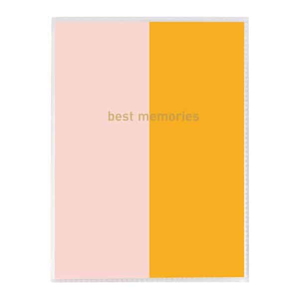 Insteekalbum Coloration - 32 foto's 10x15 cm - Roze/Geel