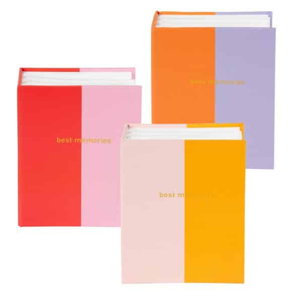 Insteekalbum Coloration - Rood/Roze/Oranje/Paars - 100 foto's 10x15 cm - SET AANBIEDING 3 STUKS