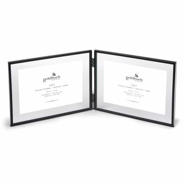 Dubbele Fotolijst Loft – 2* 15x10 cm – Zwart