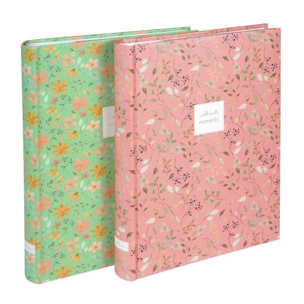 Insteekalbum Floral Whisper - 300 foto's 10x15 cm - Set aanbieding - Groen/Roze