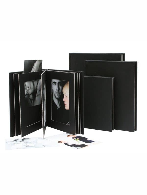 Passepartout album - Zwart met kaft in kunstleder voor 10 foto's