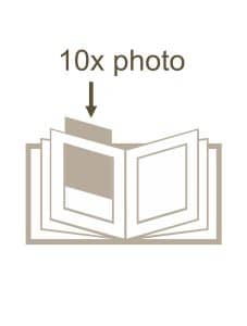 Passepartout album - Zwart met kaft in kunstleder voor 10 foto's - Afbeelding 2
