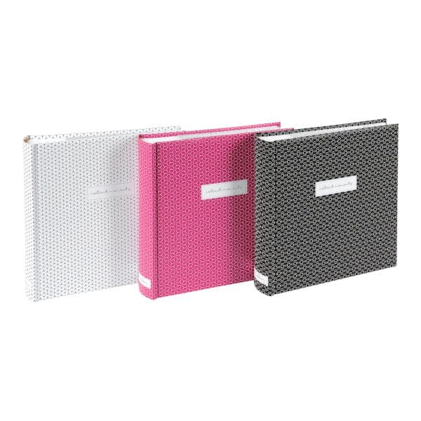 Voordeelset 3 Insteekalbums Urban Edge – Wit/Rood/Zwart – 200 foto’s 10x15 cm