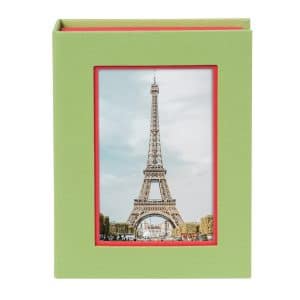 Bewaardoos Bella Vista - Saliegroen / koraalrood