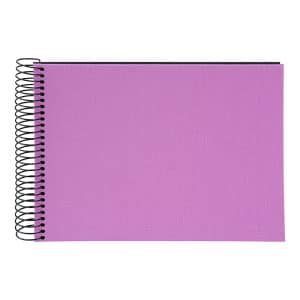 Spiraalalbum Bella Vista - 24x17 cm - Lavendel/Zwart