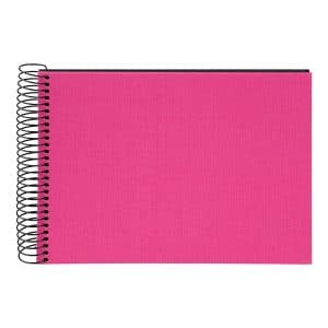 Spiraalalbum Bella Vista - 24x17 cm - Fuchsia/Zwart