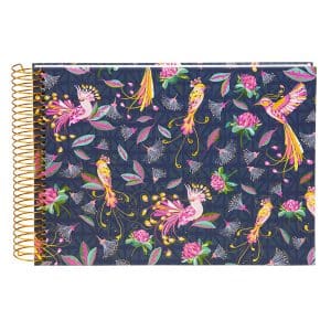 Spiraalalbum Tropical Leaves - 24x17 cm - Blauw