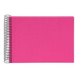 Spiraalalbum Bella Vista - 24x17 cm - Fuchsia/Wit
