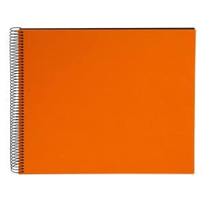 Spiraalalbum Bella Vista - Zon oranje/Zwart - 35x30 cm