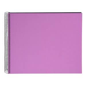 Spiraalalbum Bella Vista - Lavendel/Zwart - 35x30 cm