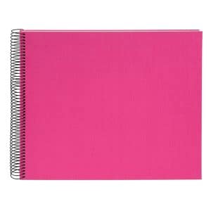 Spiraalalbum Bella Vista - Fuchsia/Wit - 35x30 cm