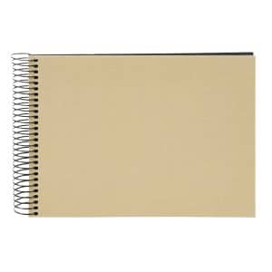 Spiraalalbum Bella Vista - 24x17 cm - Beige met zwarte pagina’s