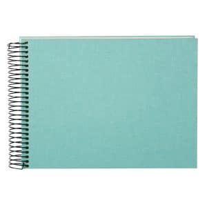 Spiraalalbum Bella Vista - 24x17 cm - Aqua met witte pagina’s