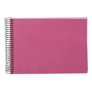 Spiraalalbum Bella Vista - 24x17 cm - Fuchsia met witte pagina’s