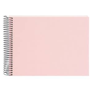 Spiraalalbum Bella Vista - 24x17 cm - Roze met witte pagina’s