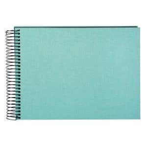 Spiraalalbum Bella Vista - 24x17 cm - Aqua met zwarte pagina’s