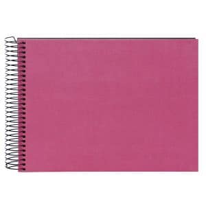 Spiraalalbum Bella Vista - 24x17 cm - Fuchsia met zwarte pagina’s