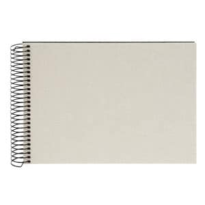 Spiraalalbum Bella Vista - 24x17 cm - Zandgrijs met zwarte pagina’s