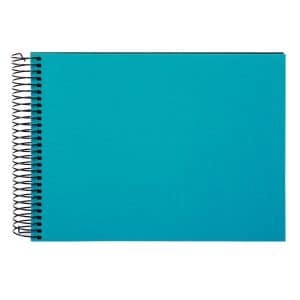 Spiraalalbum Bella Vista - 24x17 cm - Turquoise met zwarte pagina’s