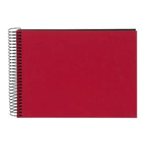 Spiraalalbum Bella Vista - 24x17 cm - Rood met zwarte pagina’s